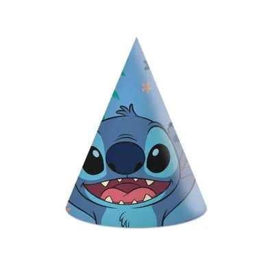 Papírové čepičky Stitch a Angel Disney 6 ks