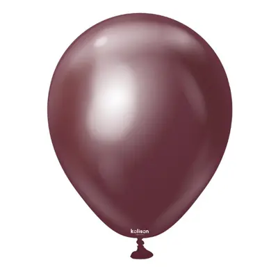 Balonky vínové, Mirror Chrome Burgundy 13 cm/5", 100 ks