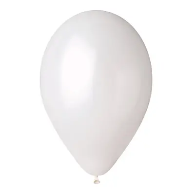 Metalické balonky bílé 30 cm - 50 ks