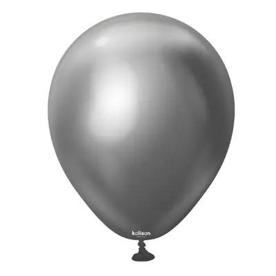 Balonky grafitové, Mirror Chrome Space Grey 30 cm/12", 50 ks