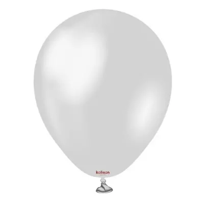 Balonky metalické stříbrné, Metallic Silver 30 cm/12", 50 ks