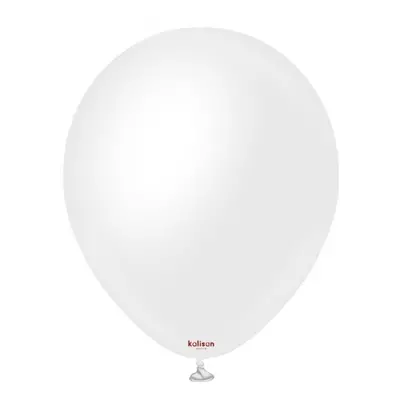 Balonky perleťové bílé, Opaque Satin Snow White 13 cm/5", 50 ks