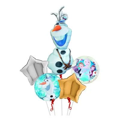 Sada fóliových balonků Olaf a Ledové království, Frozen 5 ks