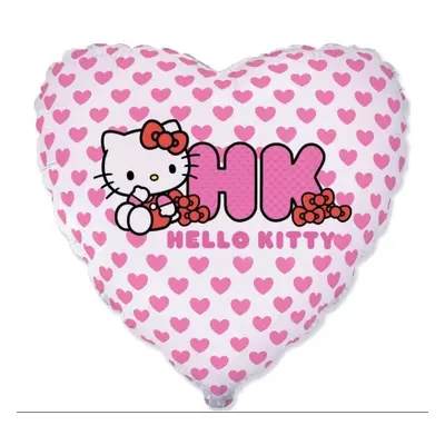 Foliový balonek Hello Kitty srdíčka - 45 cm