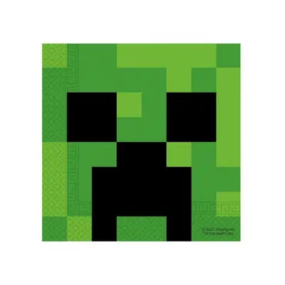 Papírové ubrousky Minecraft Creeper - 20 ks, 33 x 33 cm