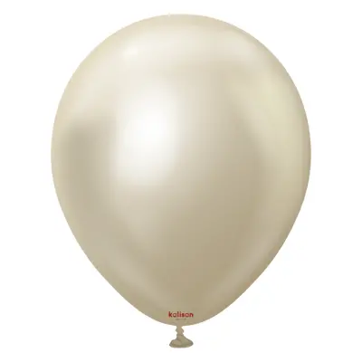 Balonky chromové bílé zlato, Mirror White Gold 30 cm/12", 50 ks