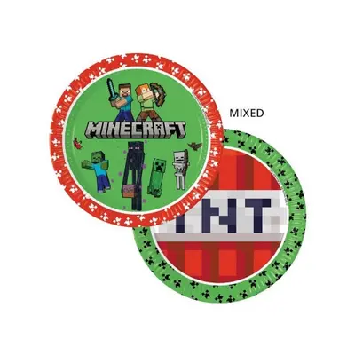 Papírové talíře Minecraft, Next Generation 23 cm - 8 ks