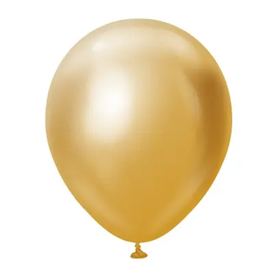 Balonky chromové zlaté, Mirror Gold 30 cm/12", 50 ks