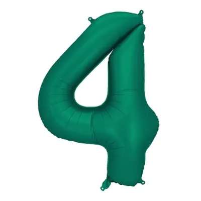 Foliová číslice Saténová tmavě zelená, Bottle Green 4 - 86 cm