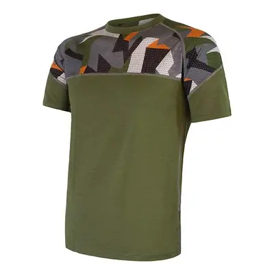 Triko krátké pánské SENSOR MERINO IMPRESS safari/camo