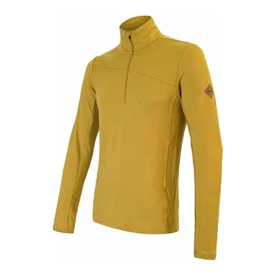 Triko dlouhé pánské SENSOR MERINO EXTREME zip mustard