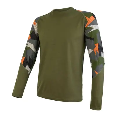 Triko dlouhé pánské SENSOR MERINO IMPRESS camo/safari