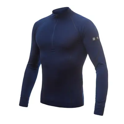 Triko dlouhé pánské SENSOR MERINO ACTIVE zip tmavě modré