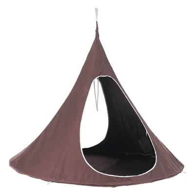 Tempo Kondela Závěsné houpací křeslo, šedohnědá TAUPE, KLORIN NEW TYP 2 BIG SIZE CACOON HAMMOCK