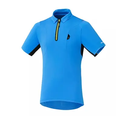 Dres krátký pánský Shimano Polo Shirt modrý