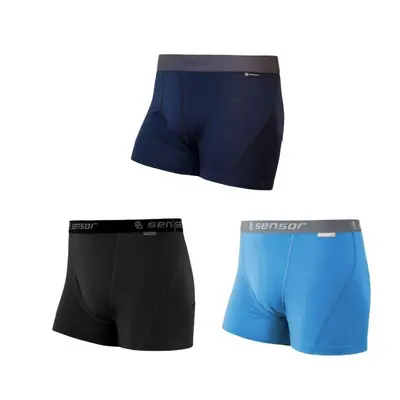 Boxerky SENSOR MERINO ACTIVE 3pack černé/tm. modré/modré