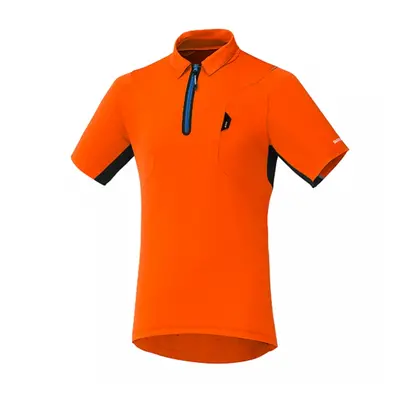 Dres krátký pánský Shimano Polo Shirt oranžový