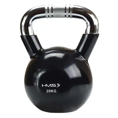 Kettlebell s chromovaným úchopem HMS KTC 20 kg černý