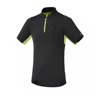 Dres krátký pánský Shimano Polo Shirt černý