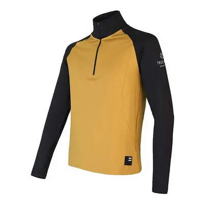 Mikina pánská SENSOR COOLMAX THERMO zip mustard/černá