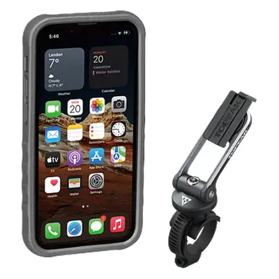 Obal na mobil TOPEAK RIDECASE pro iPhone 13 Mini černá/šedá