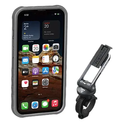 Obal na mobil TOPEAK RIDECASE pro iPhone 13 černá/šedá