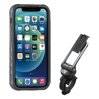 Obal na mobil TOPEAK RIDECASE pro iPhone 12 Mini černá/šedá