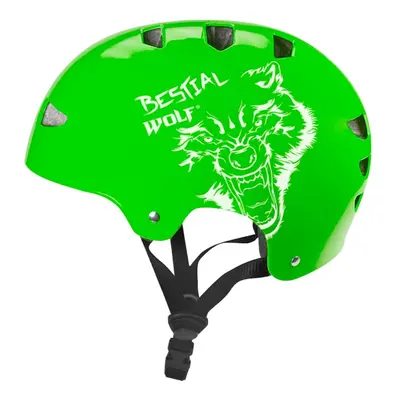 Bestial Wolf SKULLGREEN-B Casco verde talla grande 8-a-99-aos