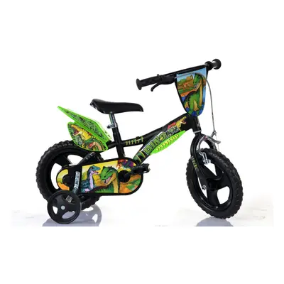 Dino bikes Kolo 12" Dino Dinosaurus černo/zelené