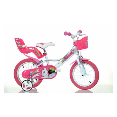 Dino bikes Kolo 14" Dino UNICORN bílo/růžové