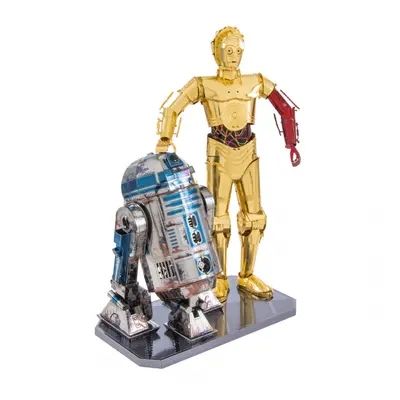 Metal Earth Luxusní ocelová stavebnice Star Wars - C-3PO + R2-D2 Box verze