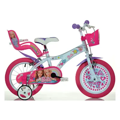 Dino bikes Kolo 14" Dino BARBIE bílo/růžové