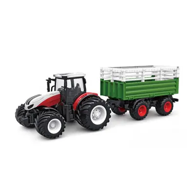 Amewi RC Traktor s vozem pro zvířata, světla, zvuk 1:24