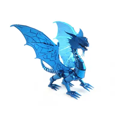 Metal Earth Luxusní ocelová stavebnice Blue Dragon