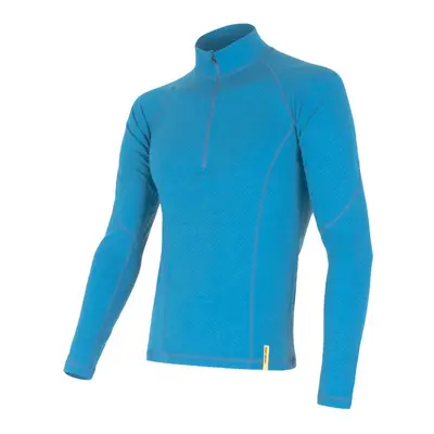 Triko dlouhé pánské SENSOR MERINO DOUBLE FACE zip modré