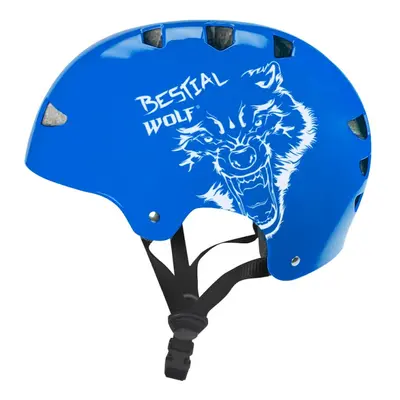 Bestial Wolf SKULLBLUE -B Casco azul talla grandE 8-a-99-aos