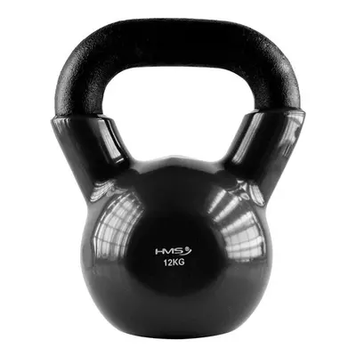 Kettlebell pokrytý vinylem HMS KNV12 12 kg, černý