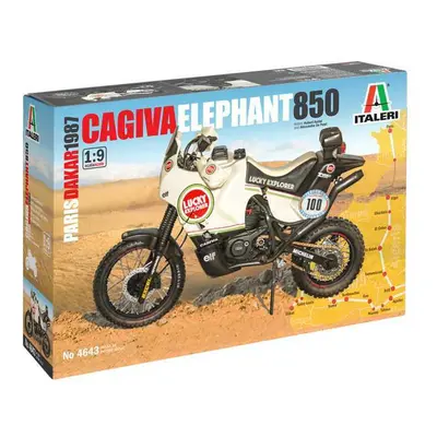 Model Kit motorka 4643 - Cagiva "Elephant" 850 Paris-Dakar 1987 (1: 9)