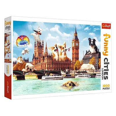 Trefl Puzzle 1000 Crazy City - Psi v Londýně