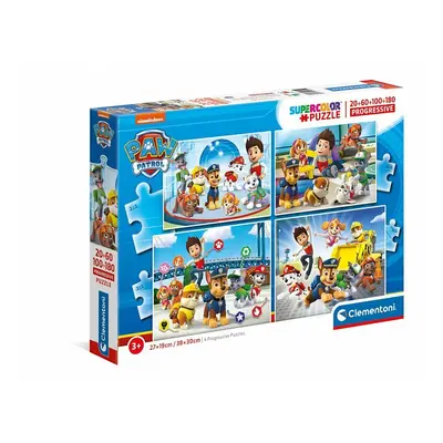 Clementoni Puzzle 20 + 60 + 100 + 180 dílků - Paw Patrol