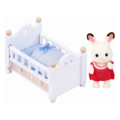 Sylvanian Families Nábytek chocolate králíků - BYBY králík v postýlce