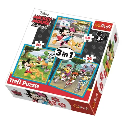 Trefl Puzzle 3v1 Mickey Mouse s přáteli Disney Standard Characters