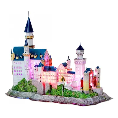 Puzzle 3D Zámek Neuschwanstein / led - 128 dílků