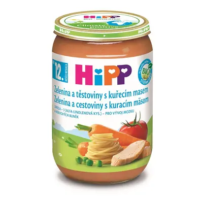 HiPP BIO Zelenina a těstoviny s kuřecím masem od 12. měsíce, 220 g220 g, od 1 roku