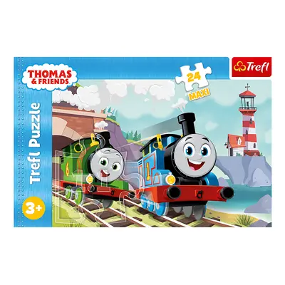 Trefl Puzzle 24 Maxi - Tom a Percy na kolejích / Thomas and Friends