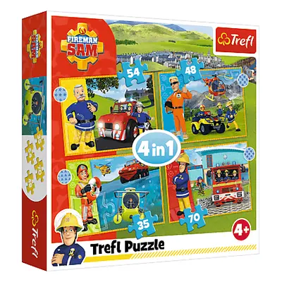 Trefl Puzzle 4v1 - Odvážný Požárník Sam / Prism A&D Fireman Sam