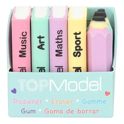 Sada gum Top Model, 4x kniha, 3x tužka