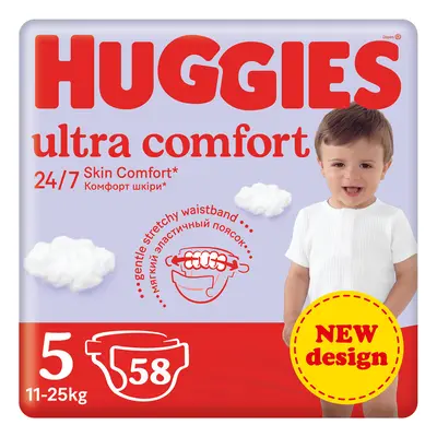 HUGGIES® Plenky jednorázové Ultra Comfort Mega 5 (11-25 ks) 58 ks