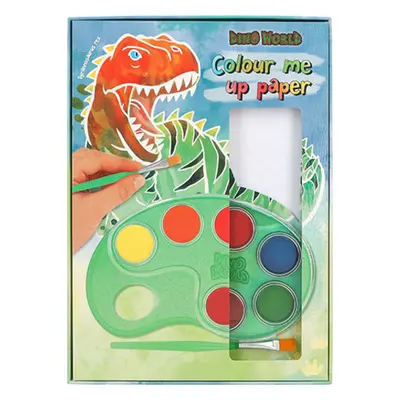 Omalovánka | Colour me up paper Dino World, S vodovkami a štětcem