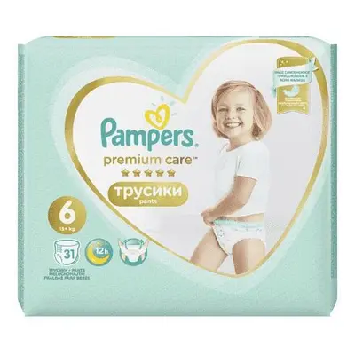 Kalhotky plenkové Premium Care Pants 6 EXTRA LARGE 16kg + 31ks Pampers